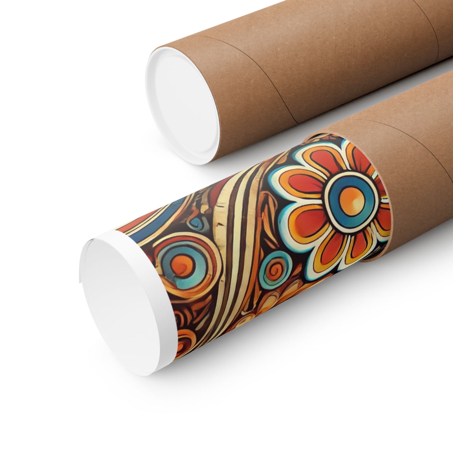 Ornate Abstract Floral Paisley Pattern Poster