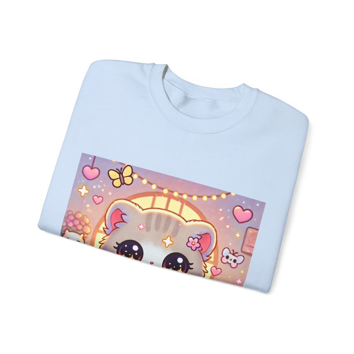 Cozy Kawaii Knitting Cat Pastel Yarn Sweatshirt