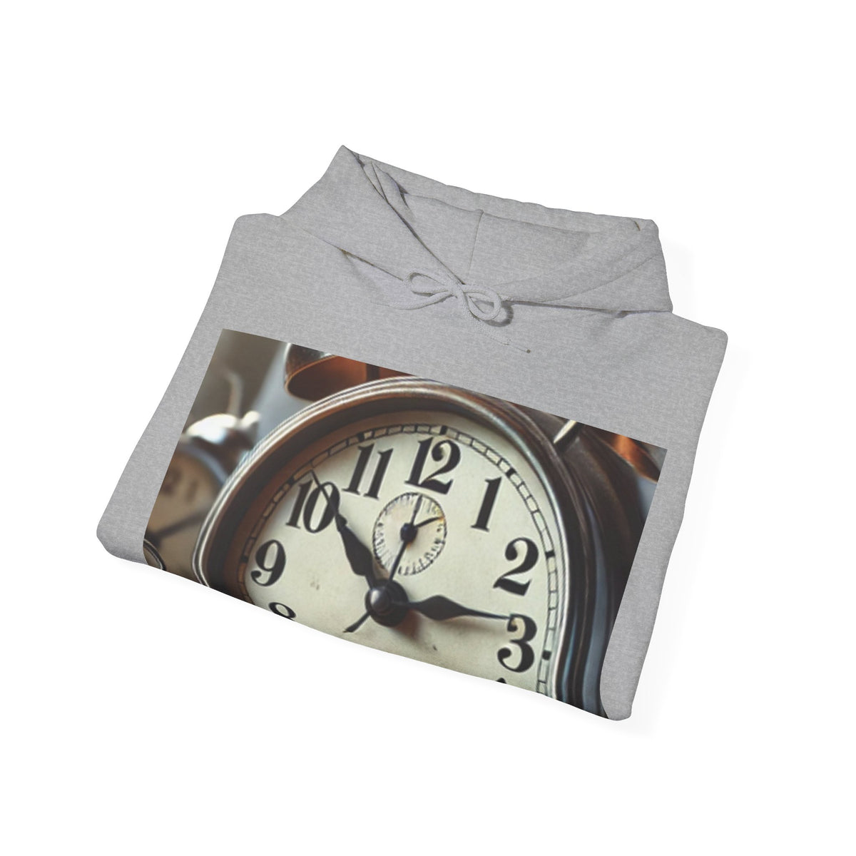 Vintage Alarm Clock Morning Routine Cozy Hoodie