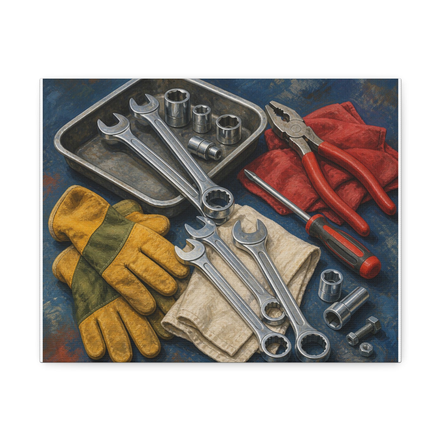 Classic Mechanic Hand Tools Art Canvas Art