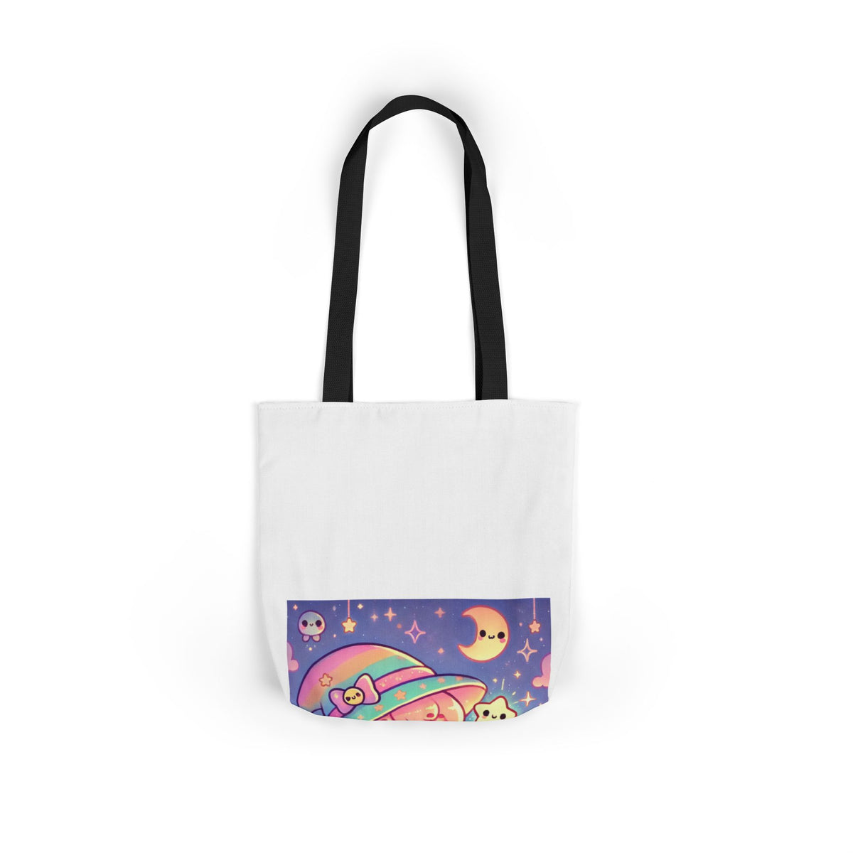 Kawaii Moon Wand Pastel Fantasy Art Canvas Tote Bag