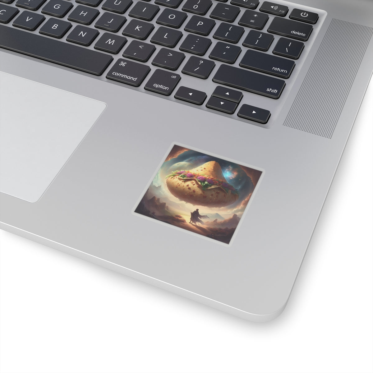 Cosmic Taco Planetoid Surreal Food Fantasy Art Sticker