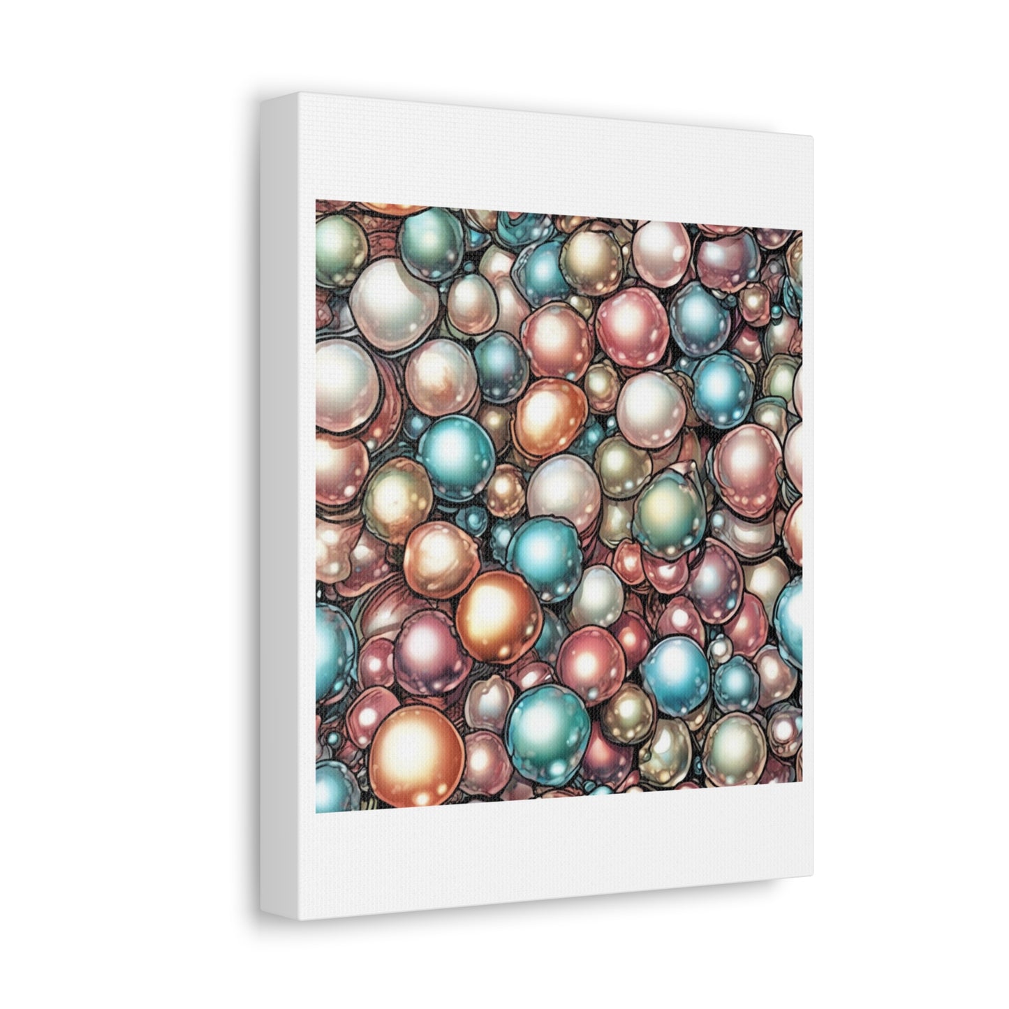 Rainbow Pearl Marble Abstract Gift Art Canvas