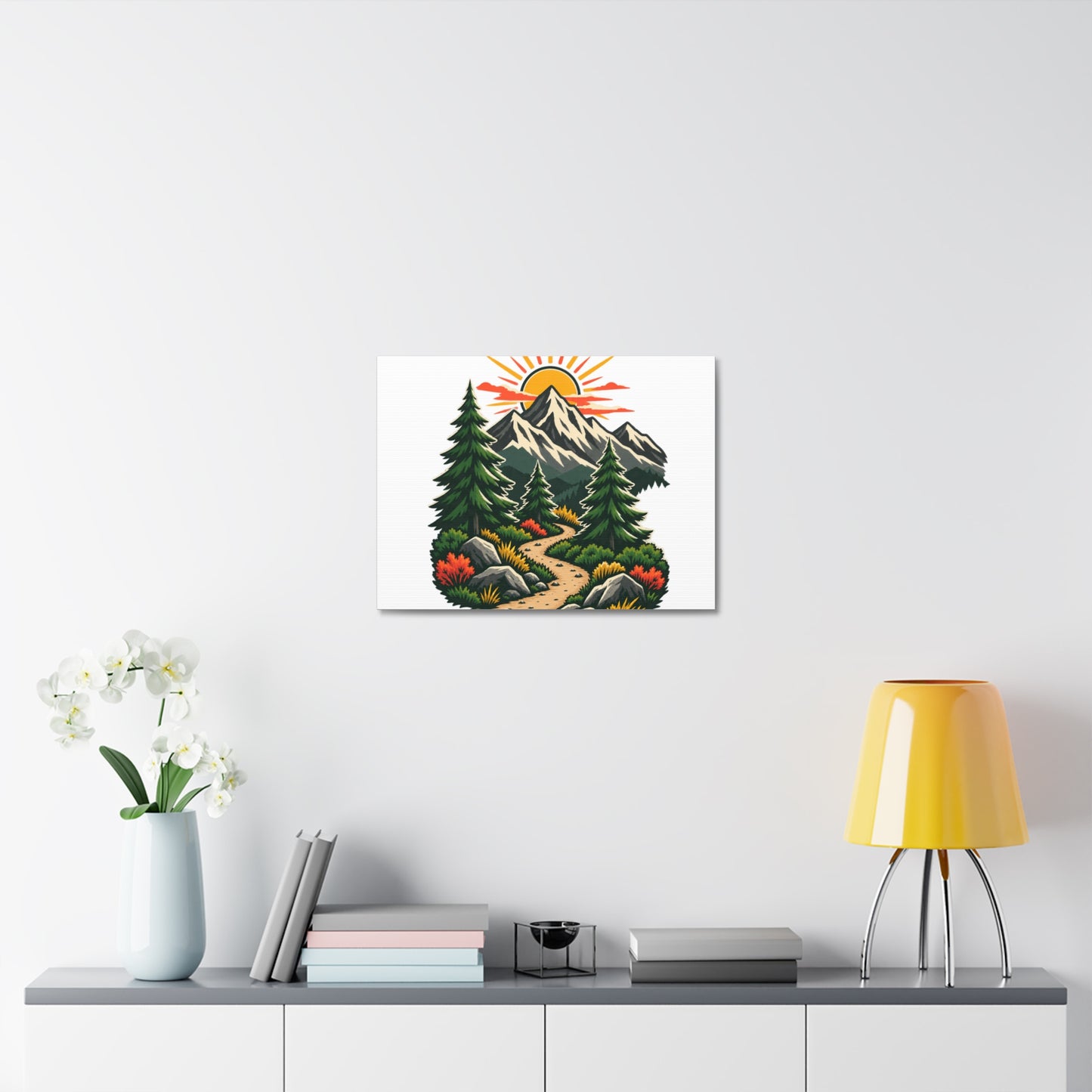 Sunrise Mountain Trail Outdoor Adventure Canvas Art