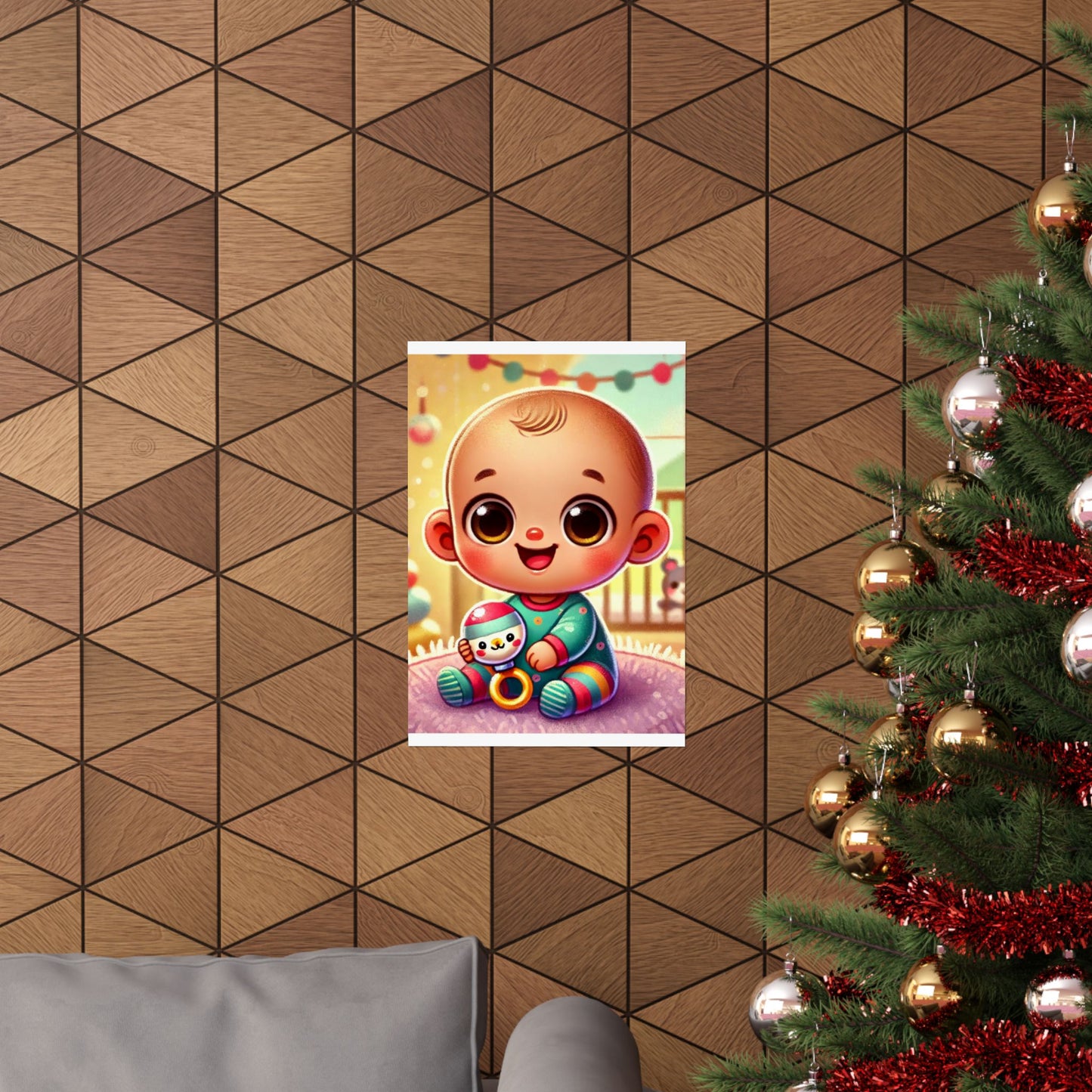 Cheerful Baby Nursery Playroom Art Poster