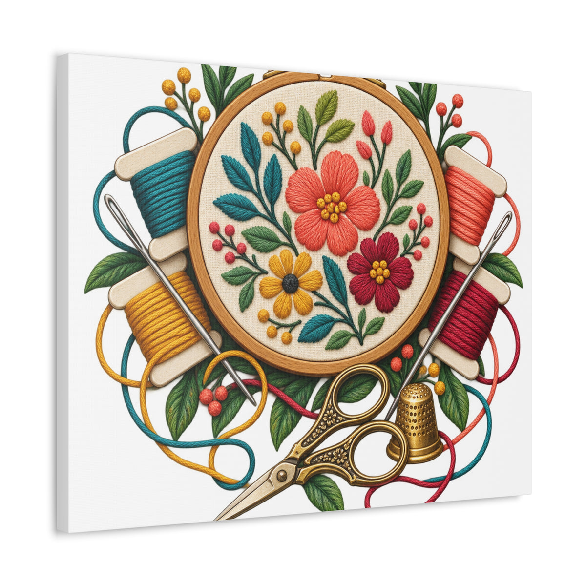Botanical Embroidery Workshop Canvas