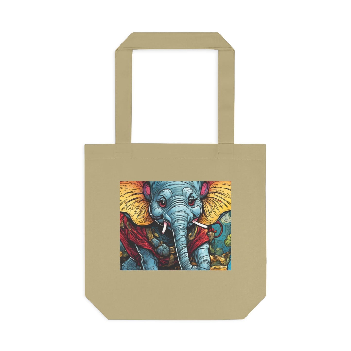 Colorful Elephant Garden Parade Animal Art Tote Bag for Gifts
