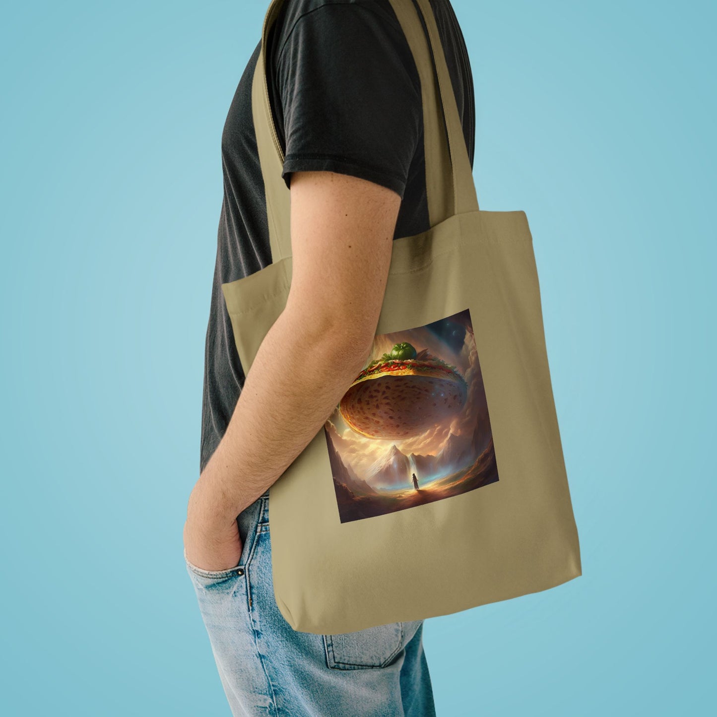 Cosmic Taco UFO Surreal Food Fantasy Art Tote Bag