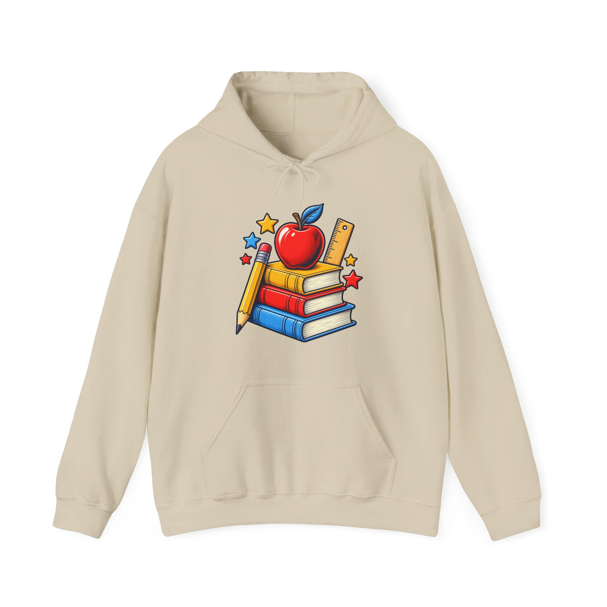 Retro School Books Apple Teacher Appreciation Hoodie