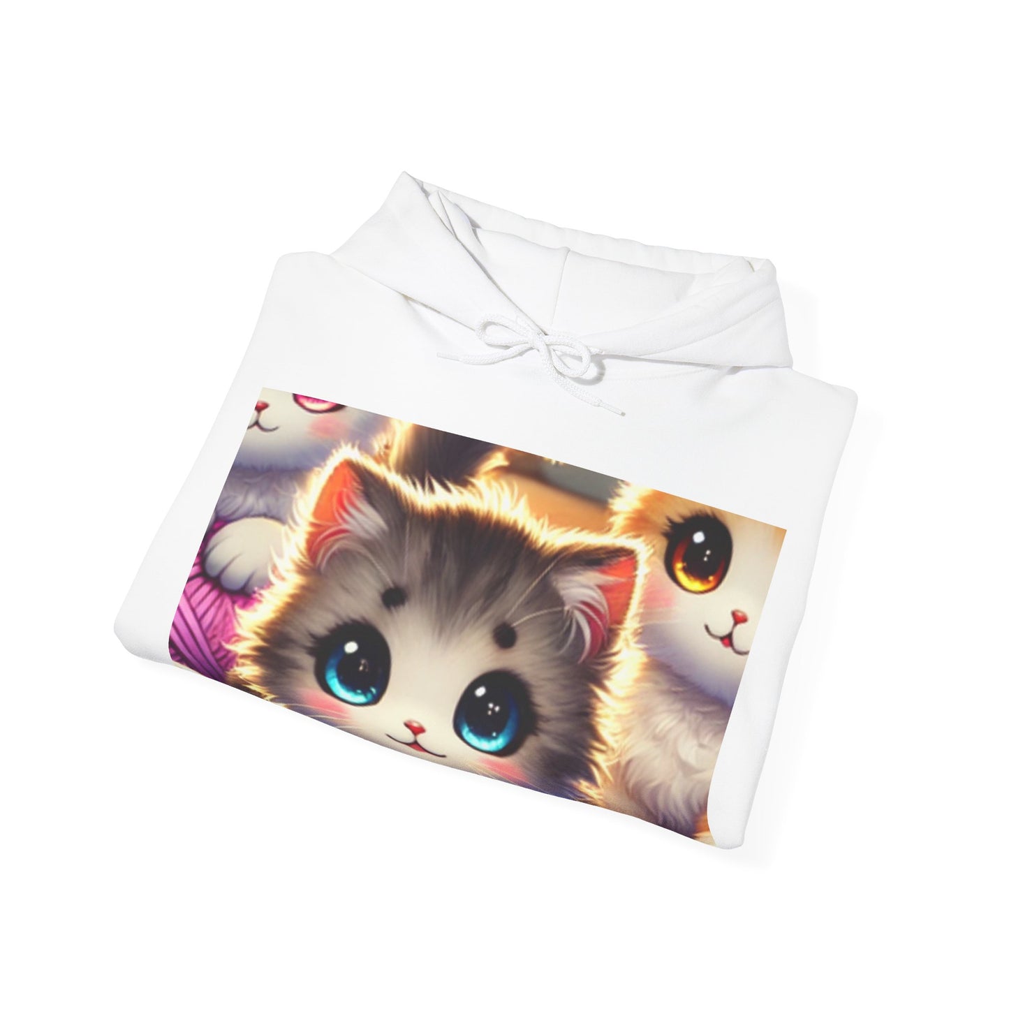Cozy Yarn Kittens Cute Cat Lover Knitting Hoodie Gift for Crafters
