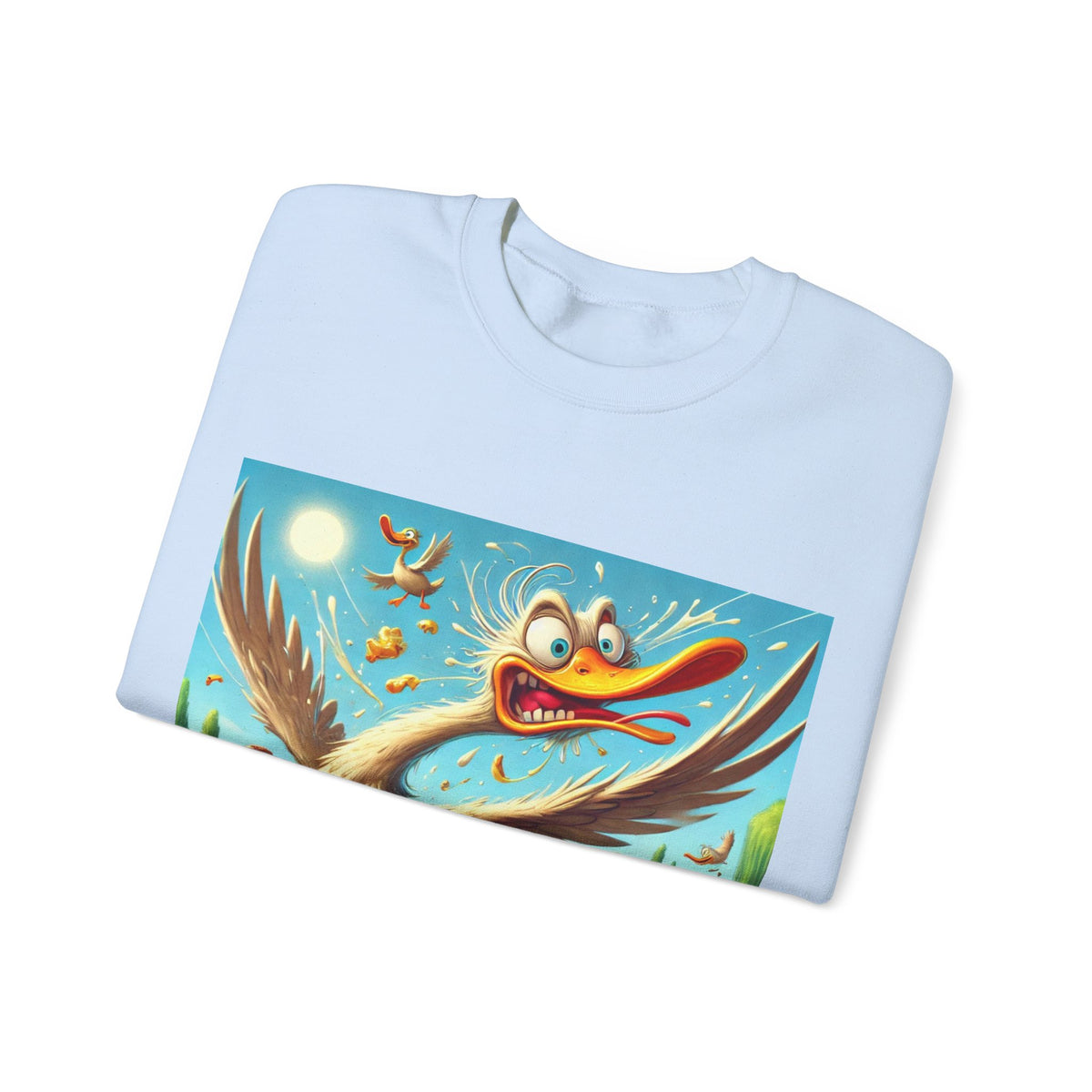 Chaotic Picnic Duck Funny Summer Art Sweatshirt