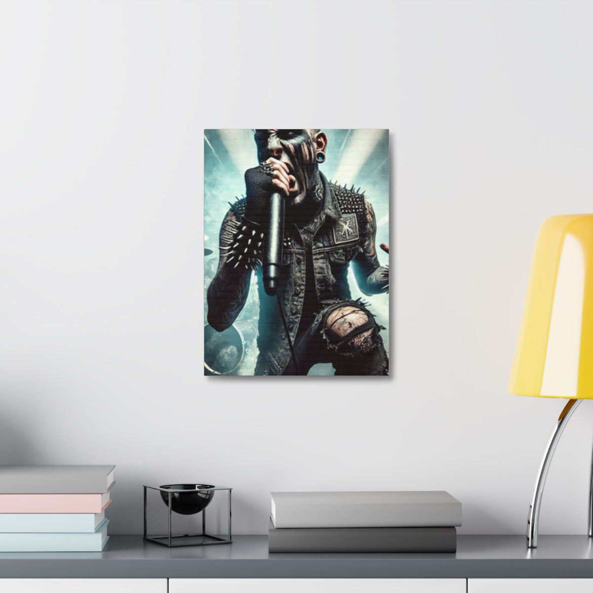Punk Rock Vocalist Stage Energy Music Room Canvas Art