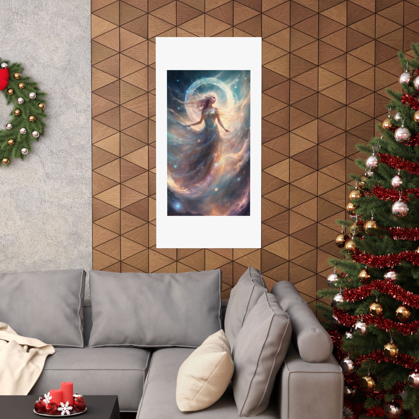 Moonlit Celestial Dancer Fantasy Portrait Poster