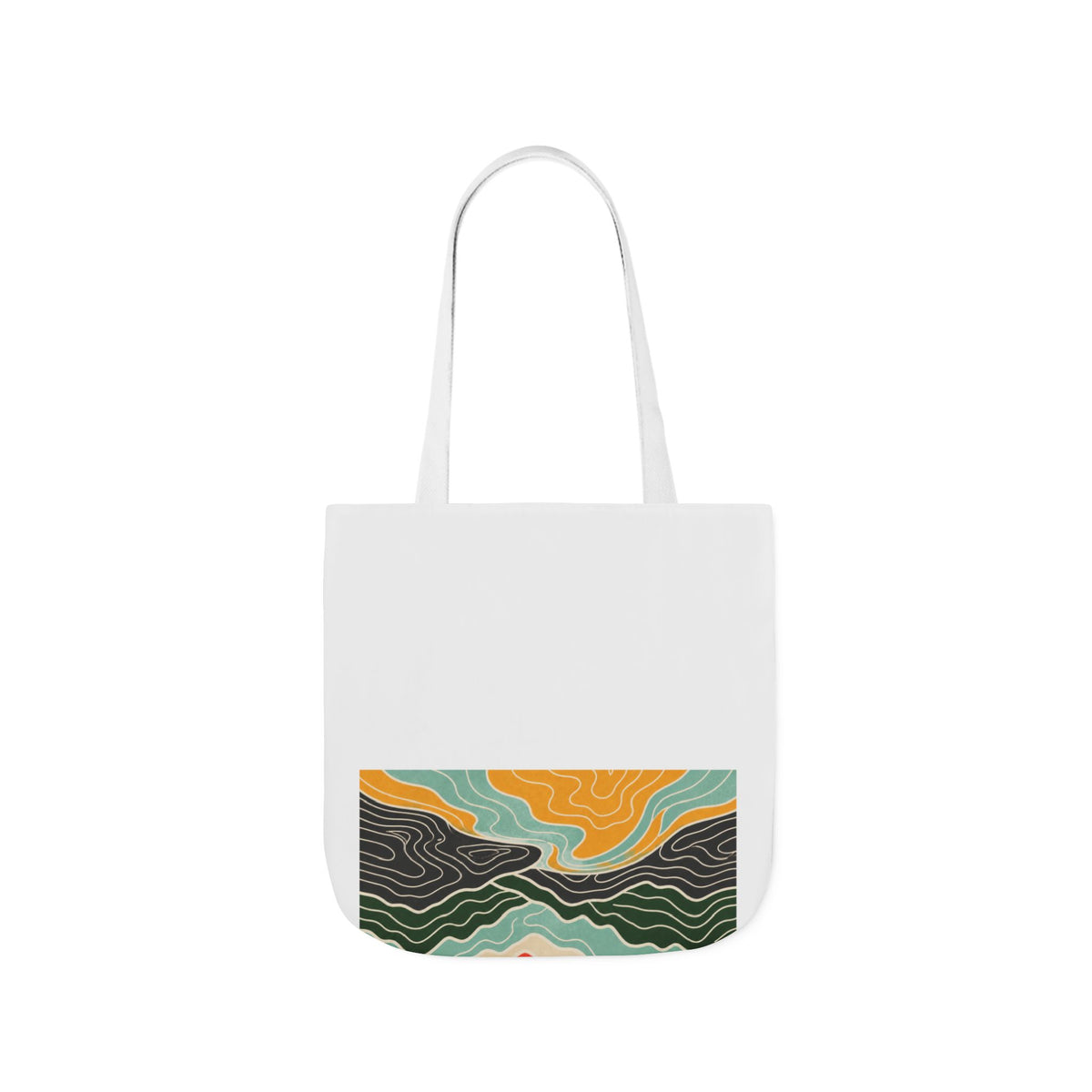 Topographic Sunrise Modern Outdoor Adventure Tote Bag