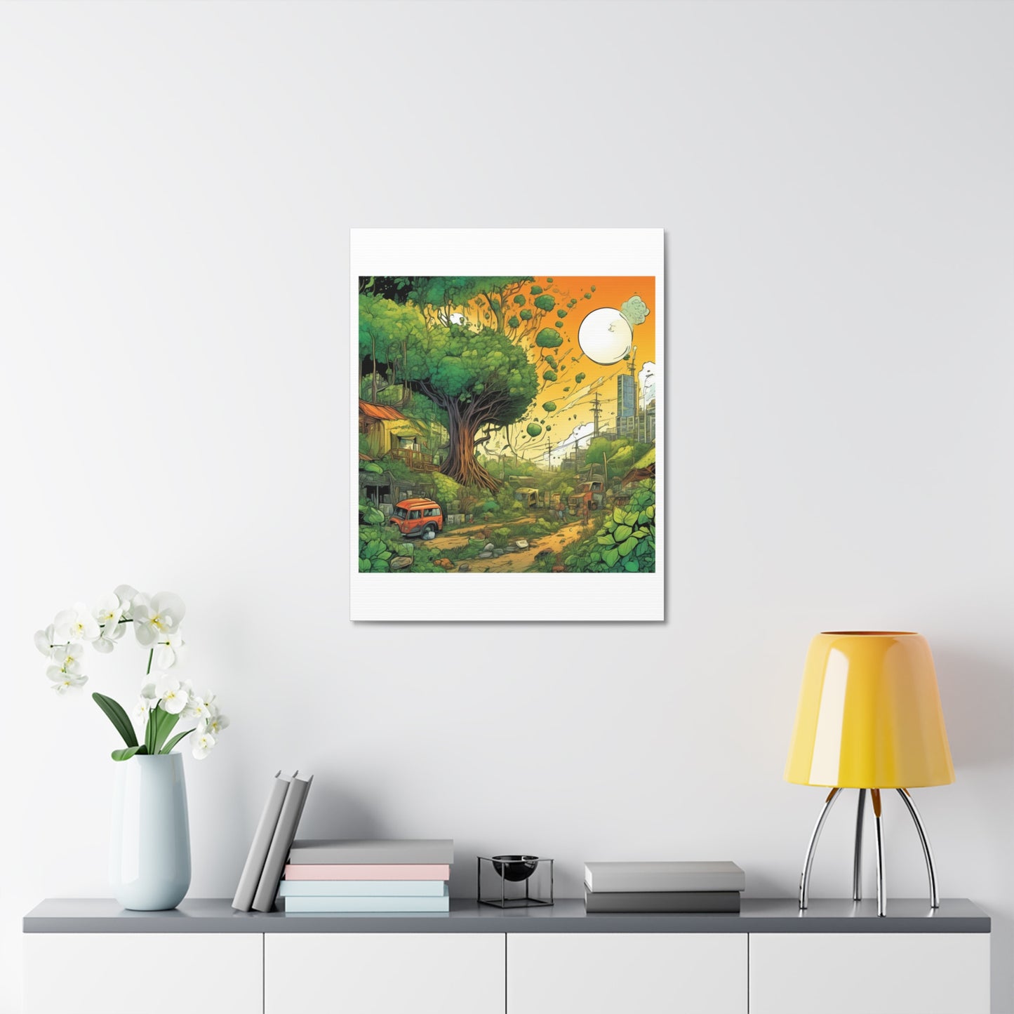 Cottage Road Landscape Nature Gift Art Canvas