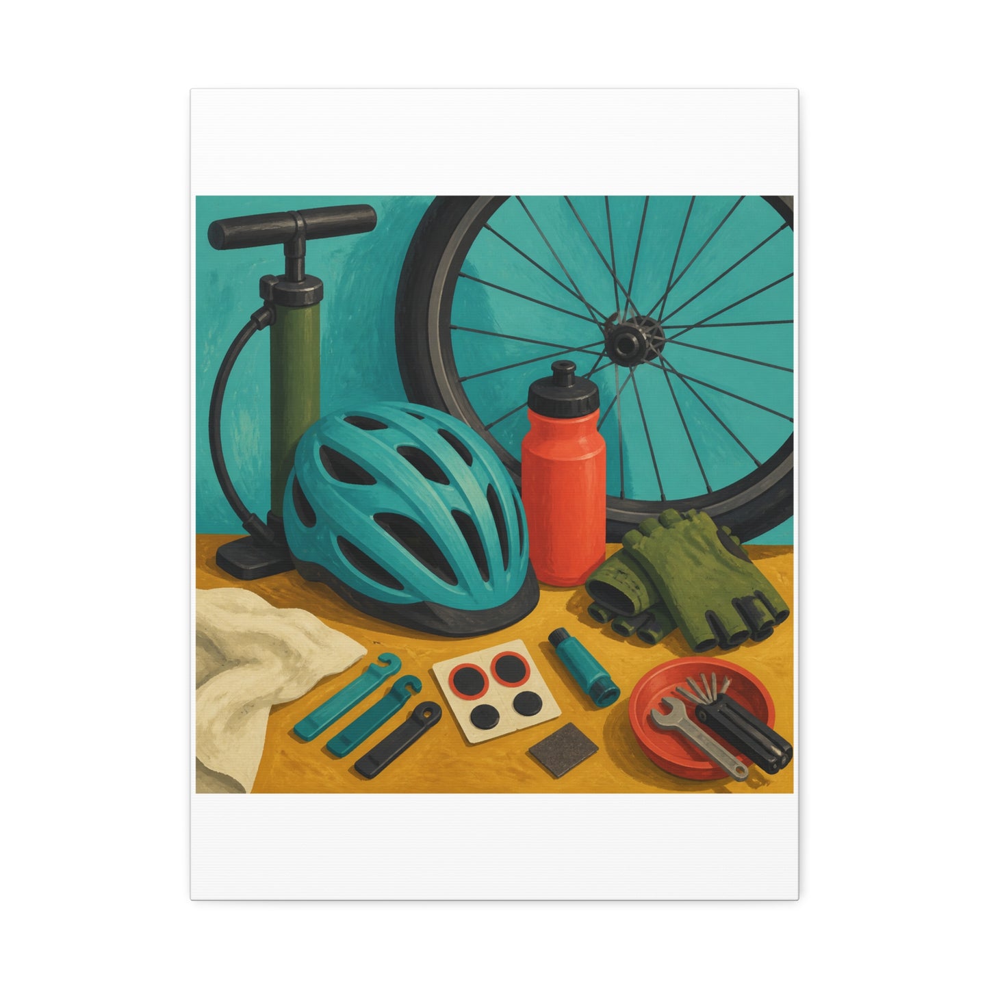 Everyday Bicycle Workshop Art Canvas Art