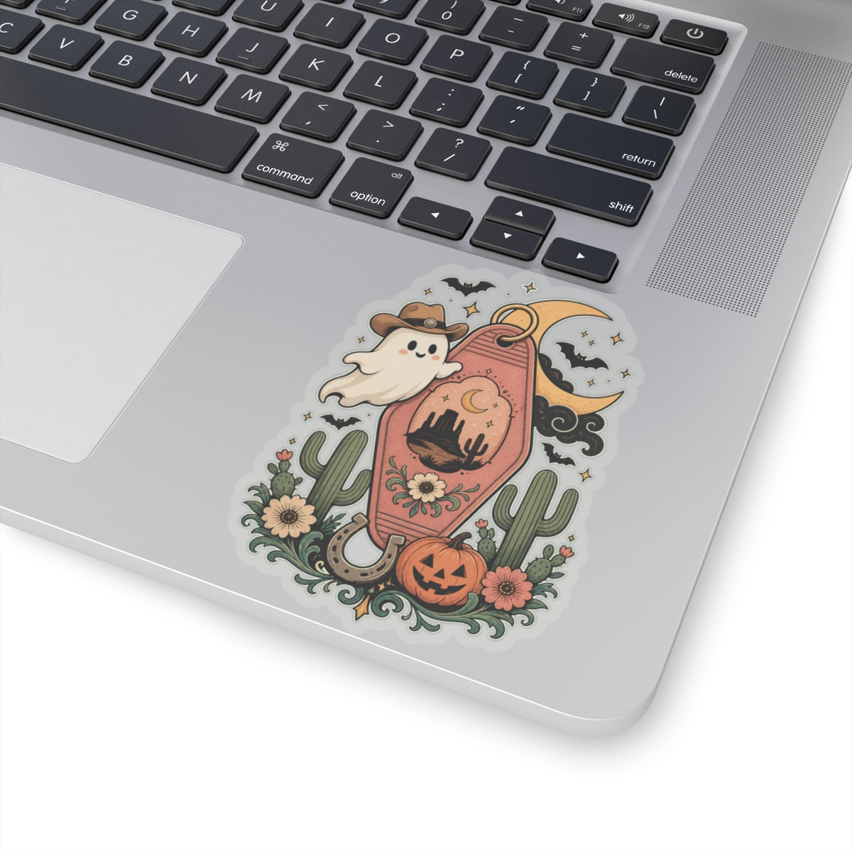 Haunted Desert Keytag Ghost Halloween Sticker