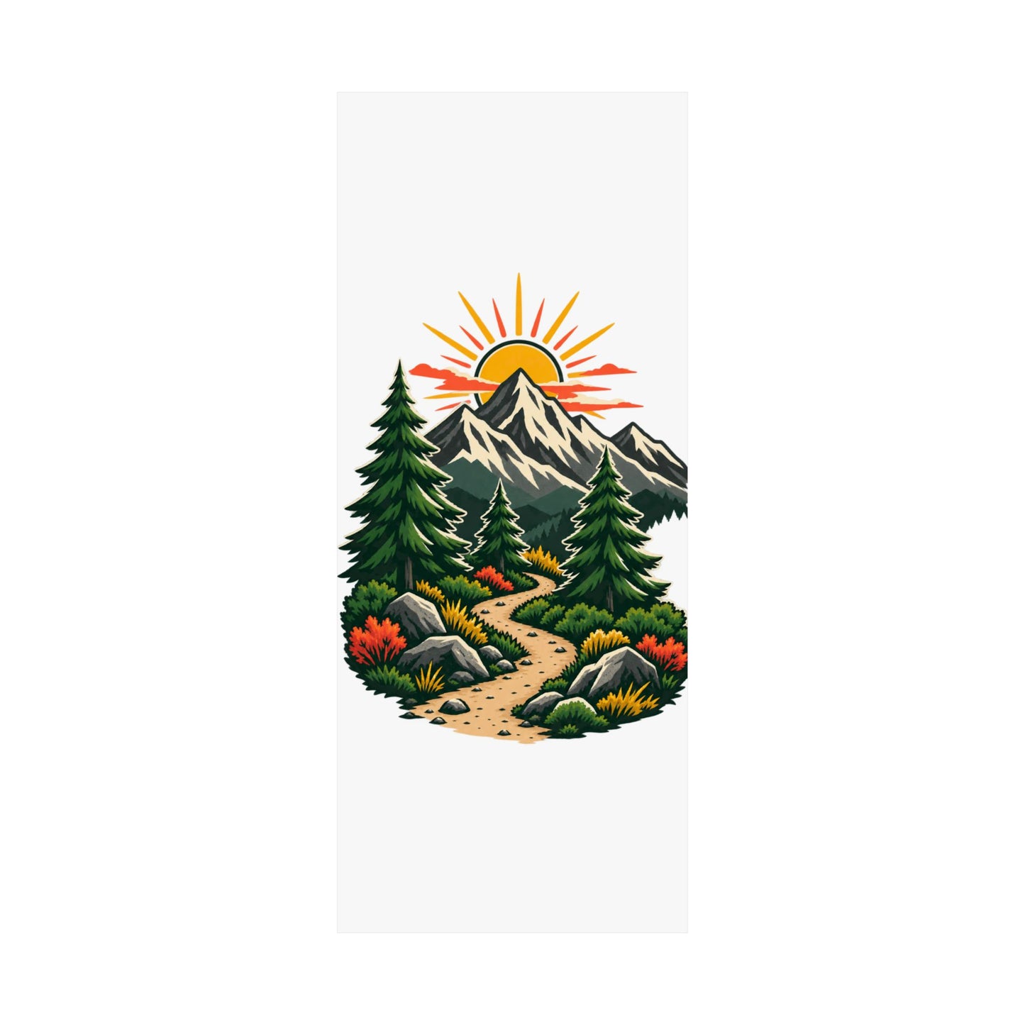 Sunrise Mountain Trail Outdoor Adventure Poster