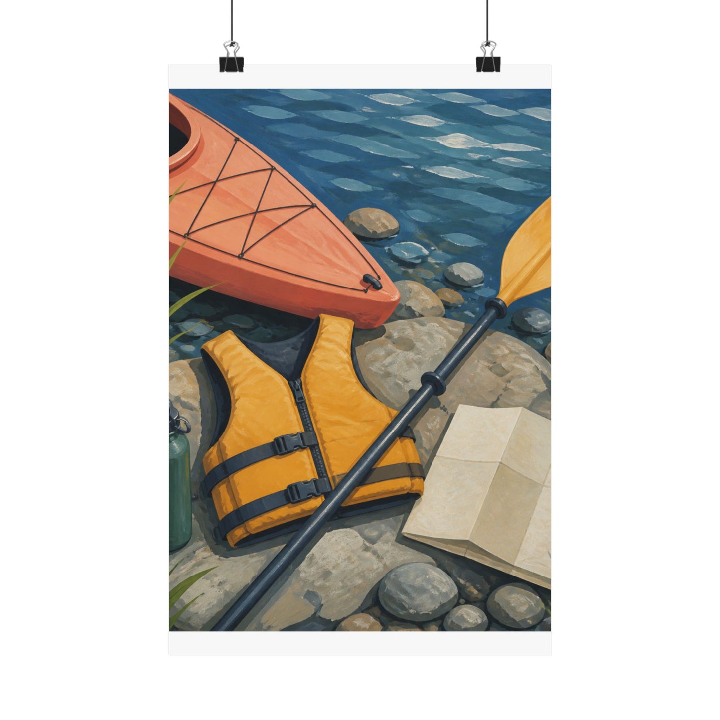 Calm Kayaking Adventure Art Poster