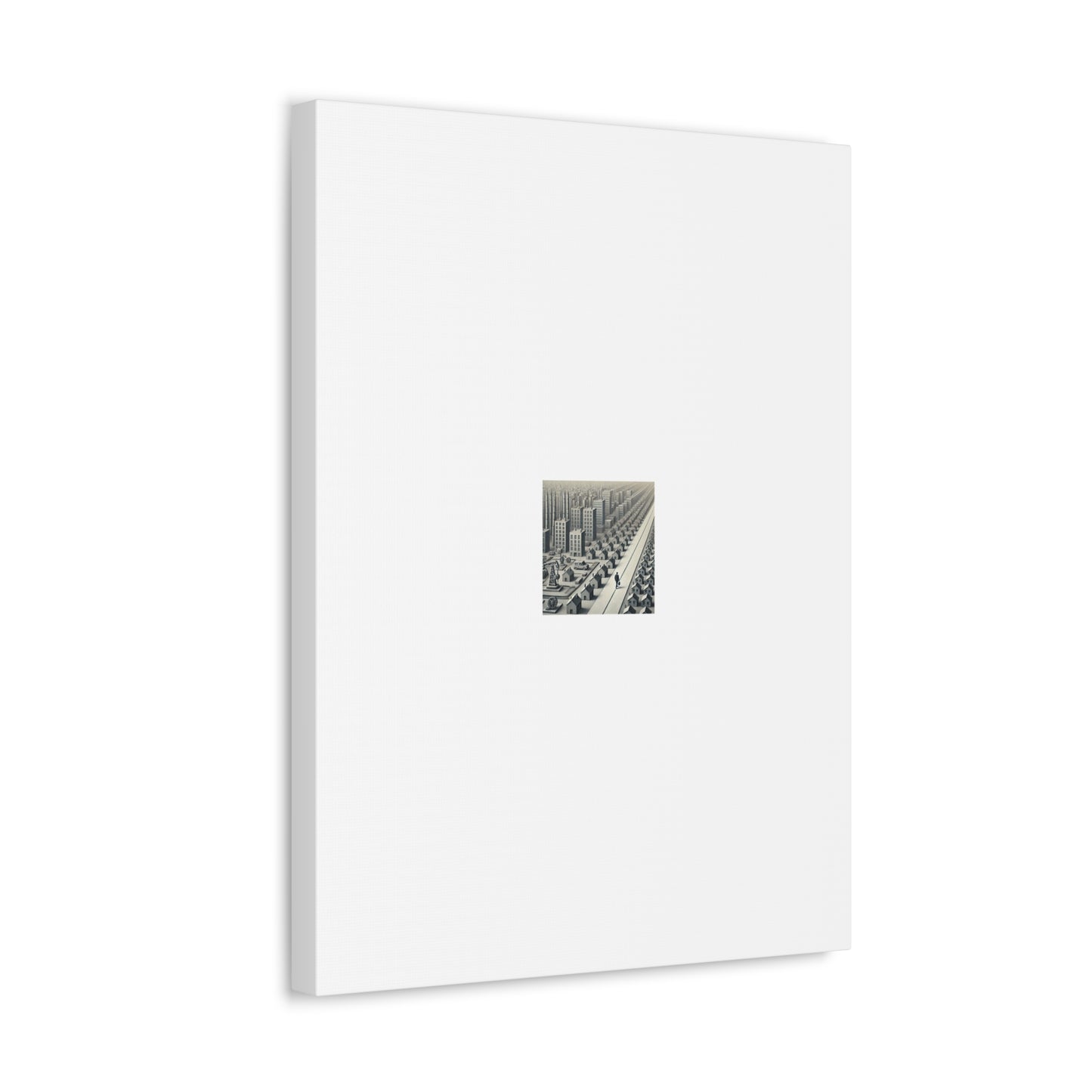 Monochrome Urban Factory Cityscape Canvas Industrial Wall Art Gift