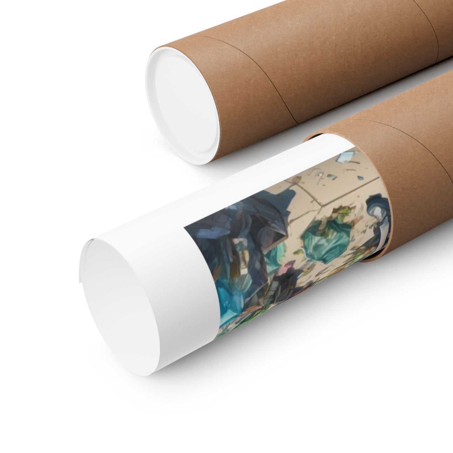 Urban Recycling Anime Friends Green City Wall Poster
