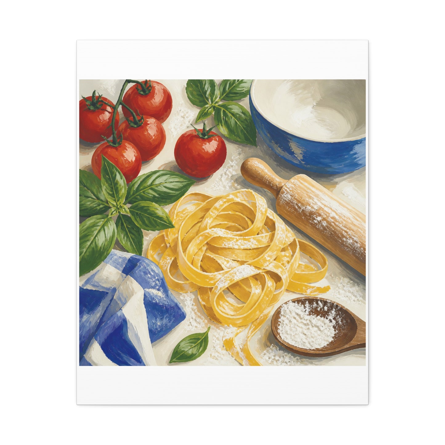 Fresh Pasta Making Kitchen Art Canvas Art