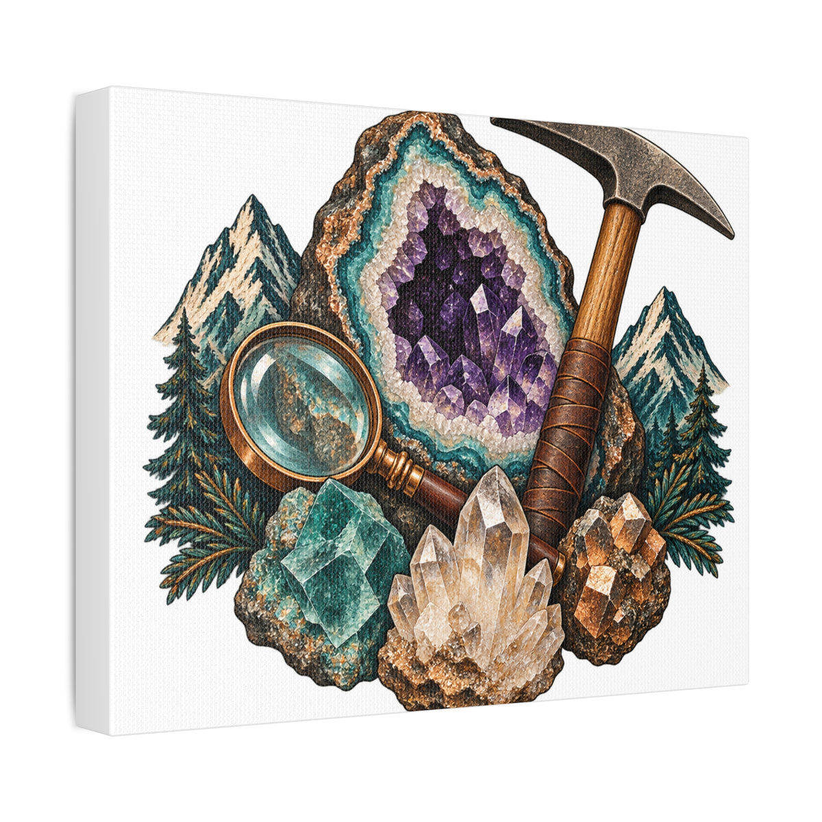 Vintage Geode and Rockhounding Field Kit Canvas