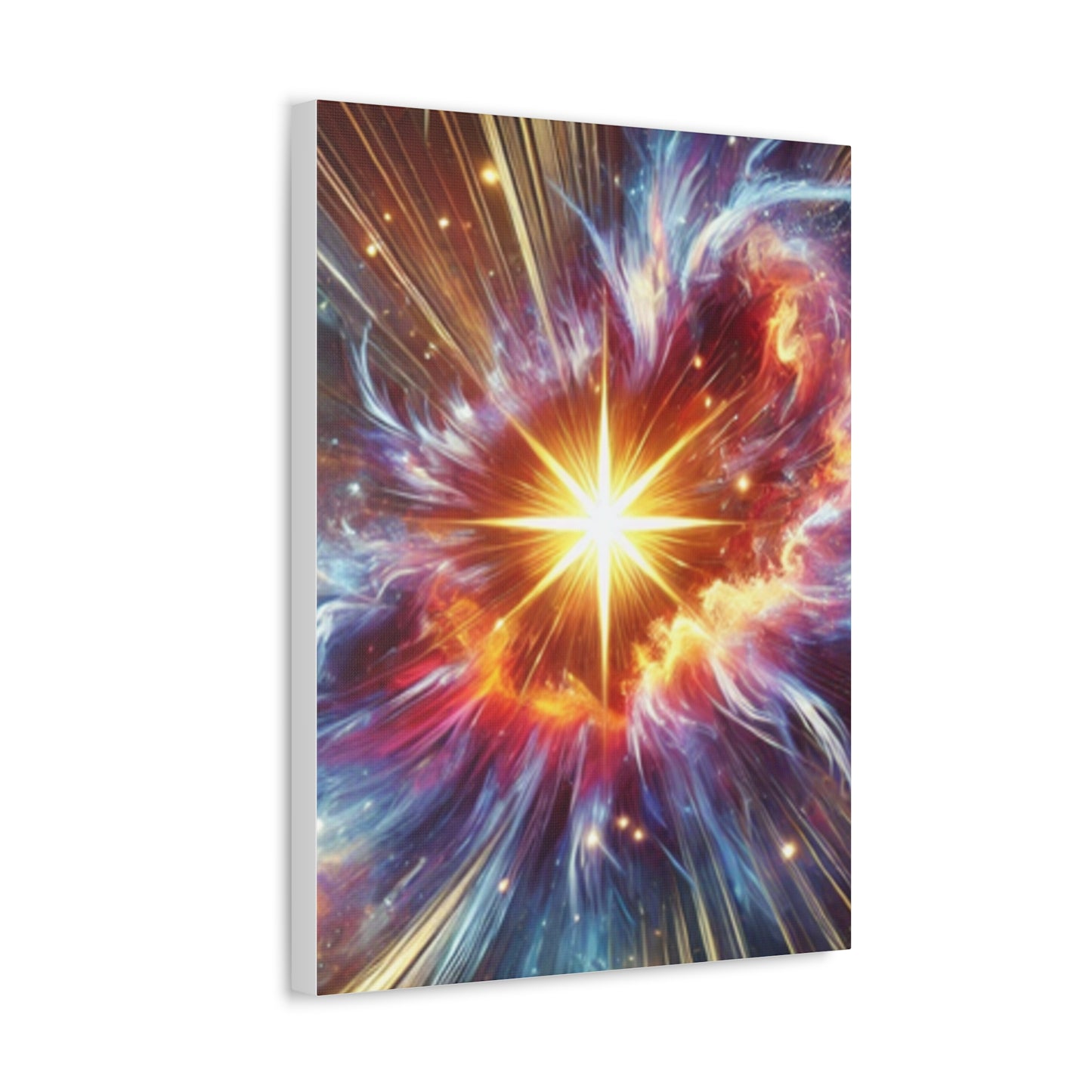 Cosmic Starburst Energy Abstract Space Canvas Wall Art Gift