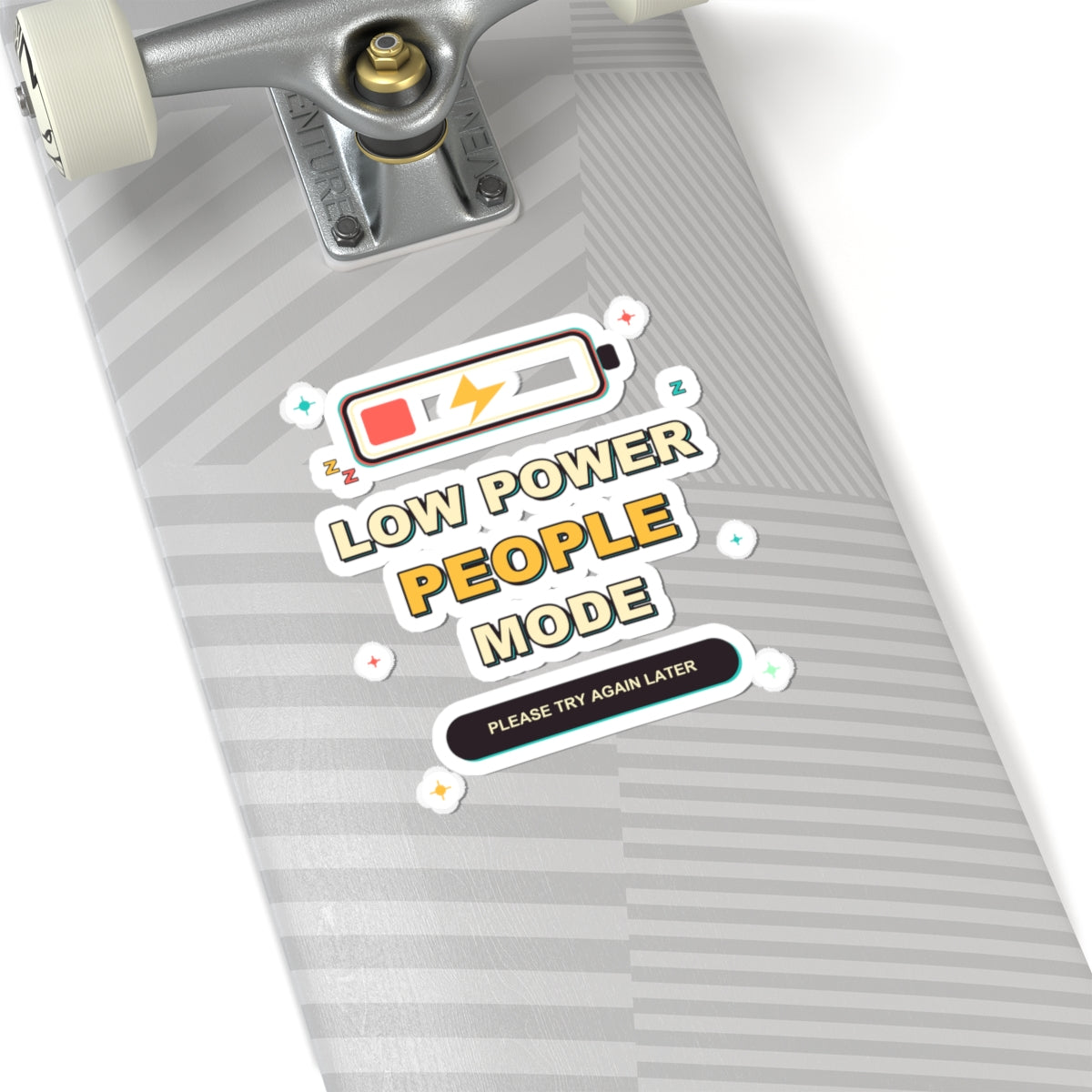 Low Power People Mode Funny Introvert Social Battery Sticker