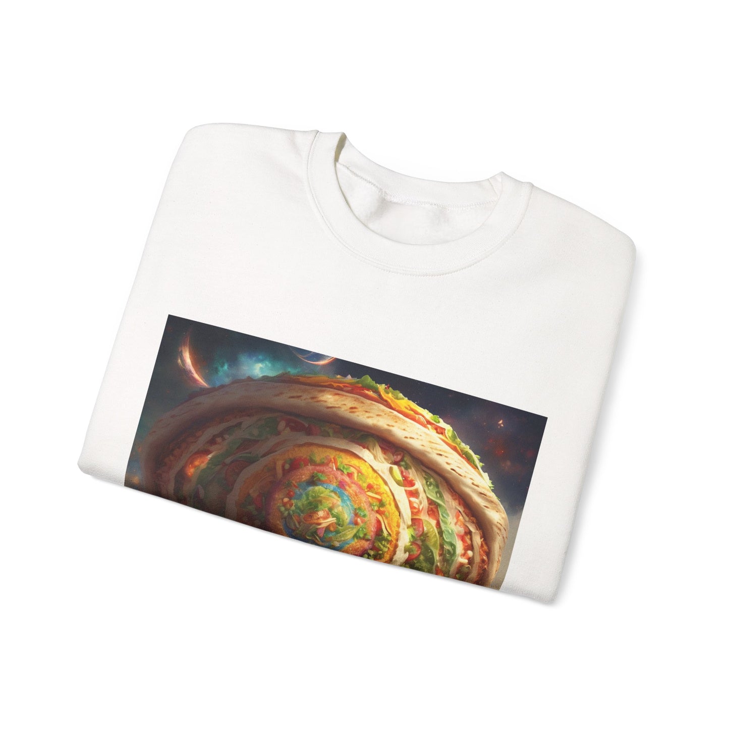 Cosmic Taco Portal Surreal Food Fantasy Art Sweatshirt