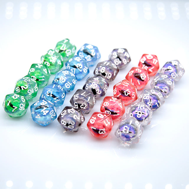 Dragon Eye d20 21.7mm Resin Standard Roll d20 [Red, Green, Blue, Clear, Smoke]
