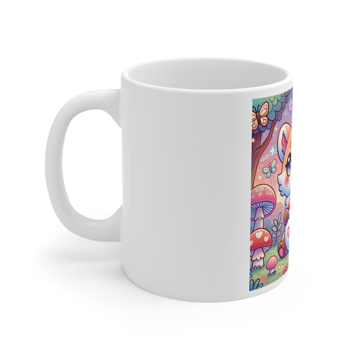 Pastel Woodland Fox Mushroom Kawaii Coffee Mug