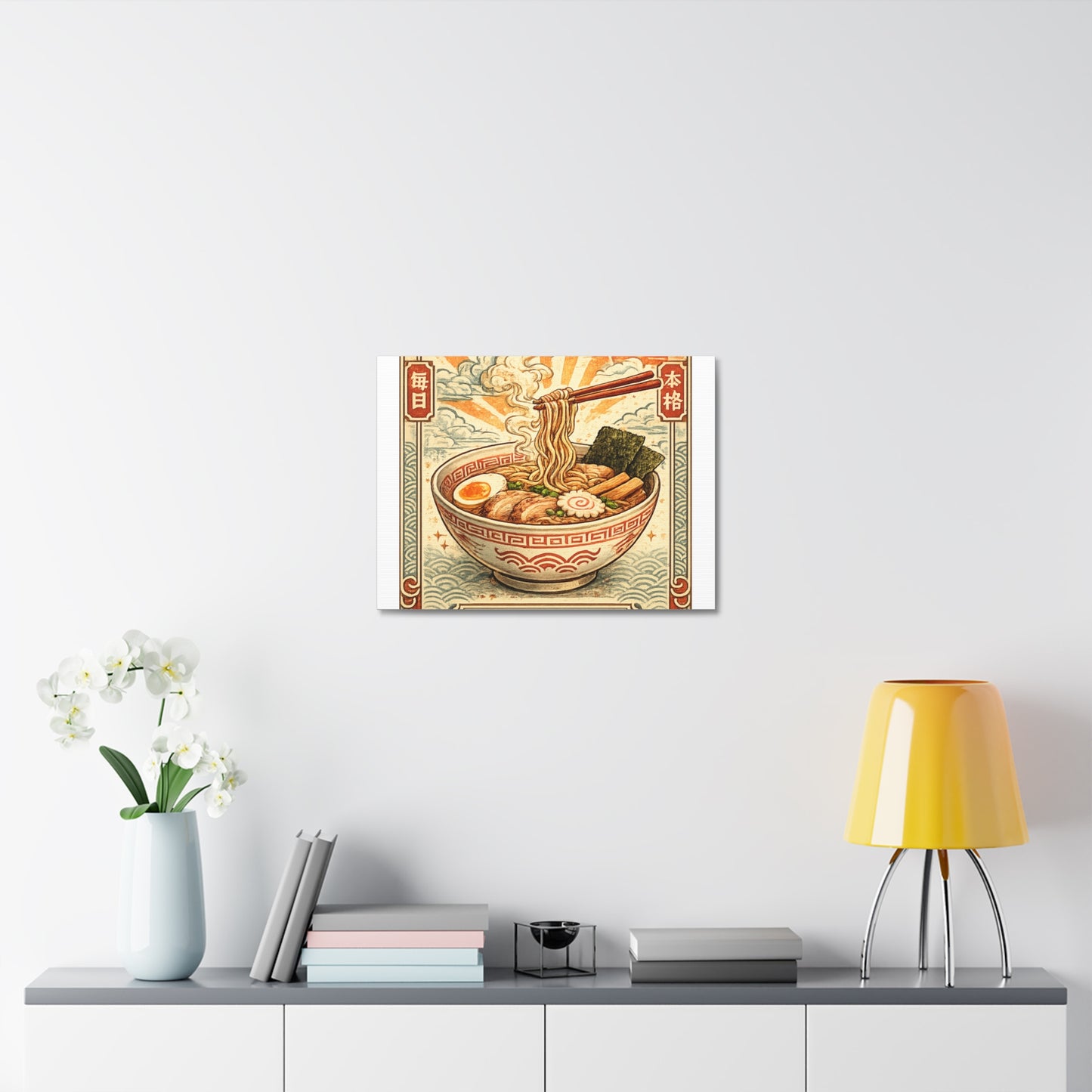 Vintage Ramen Bowl Japanese Food Canvas Art
