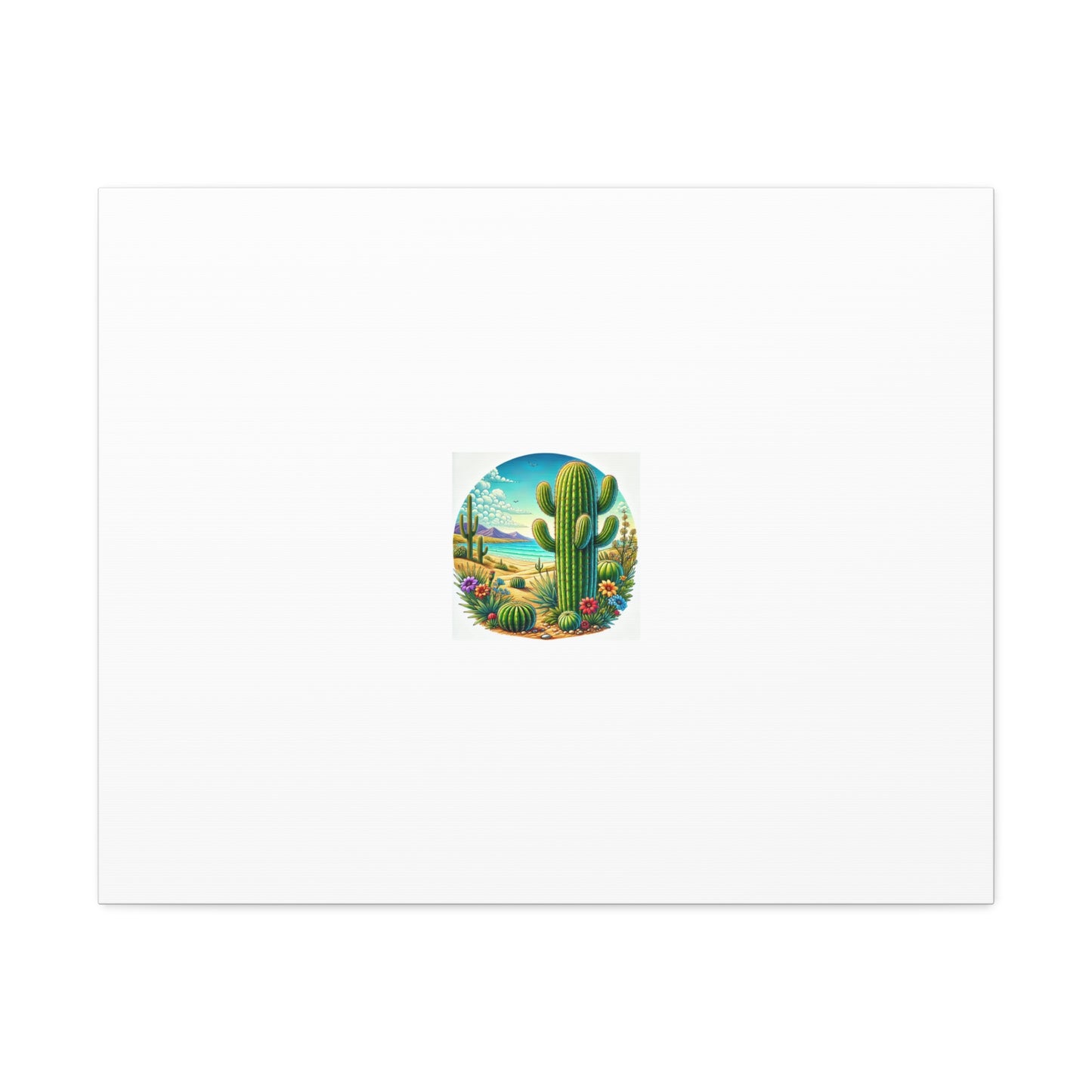 Desert Cactus Bloom Garden Canvas Botanical Desert Wall Art Gift