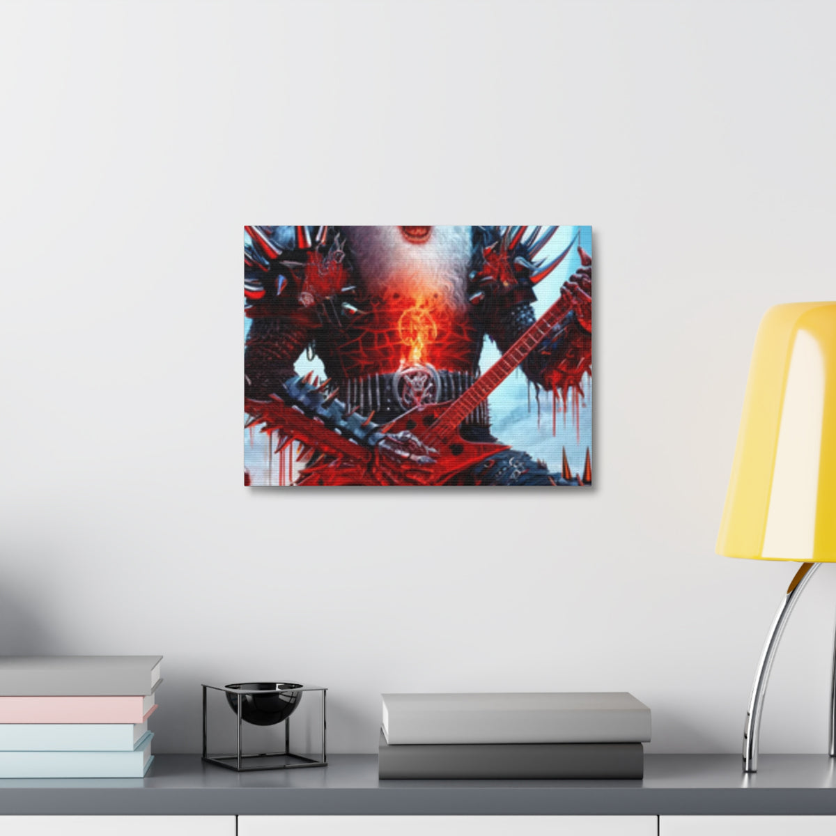 Heavy Metal Santa Holiday Concert Dark Holiday Canvas Art