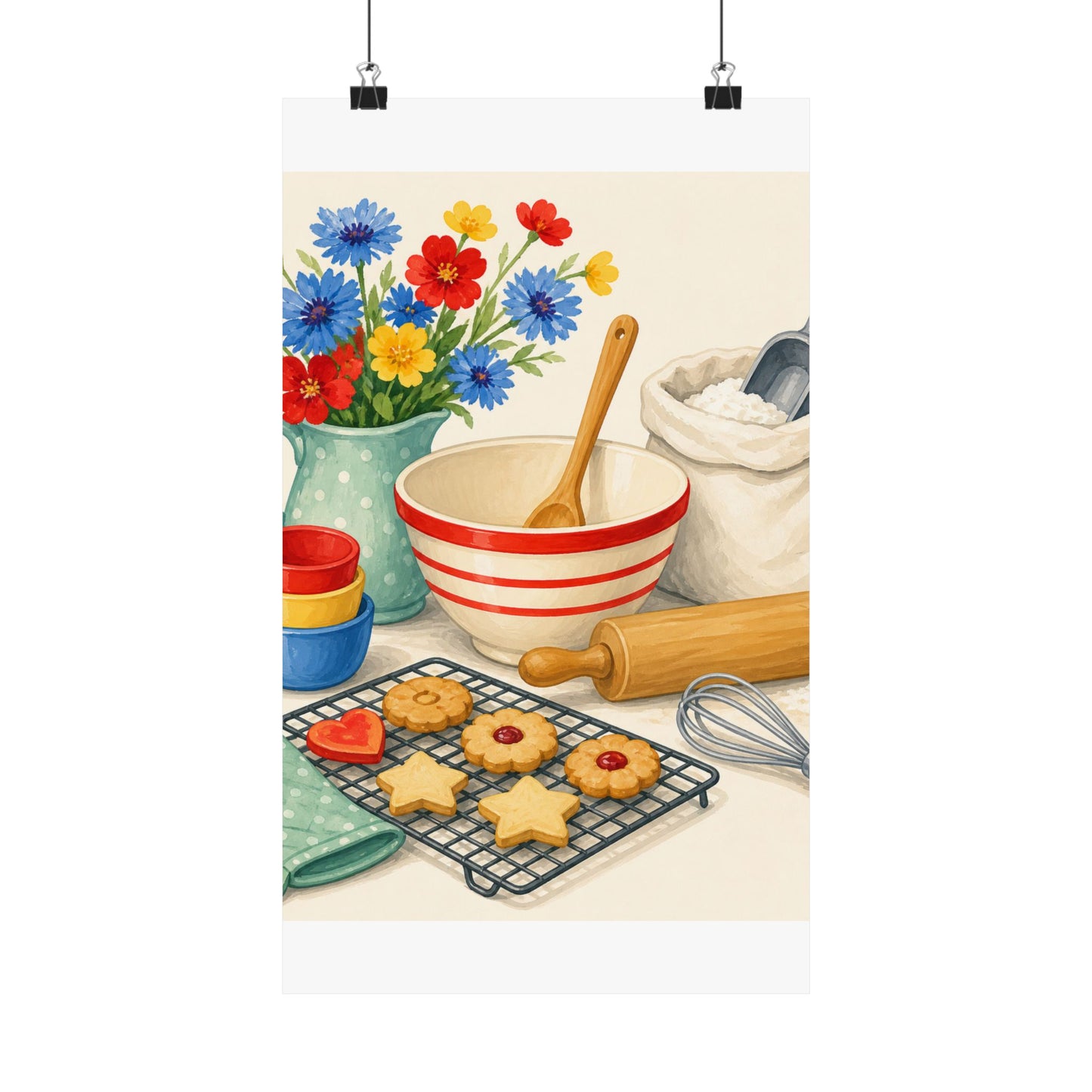 Cheerful Home Baking Hobby Poster