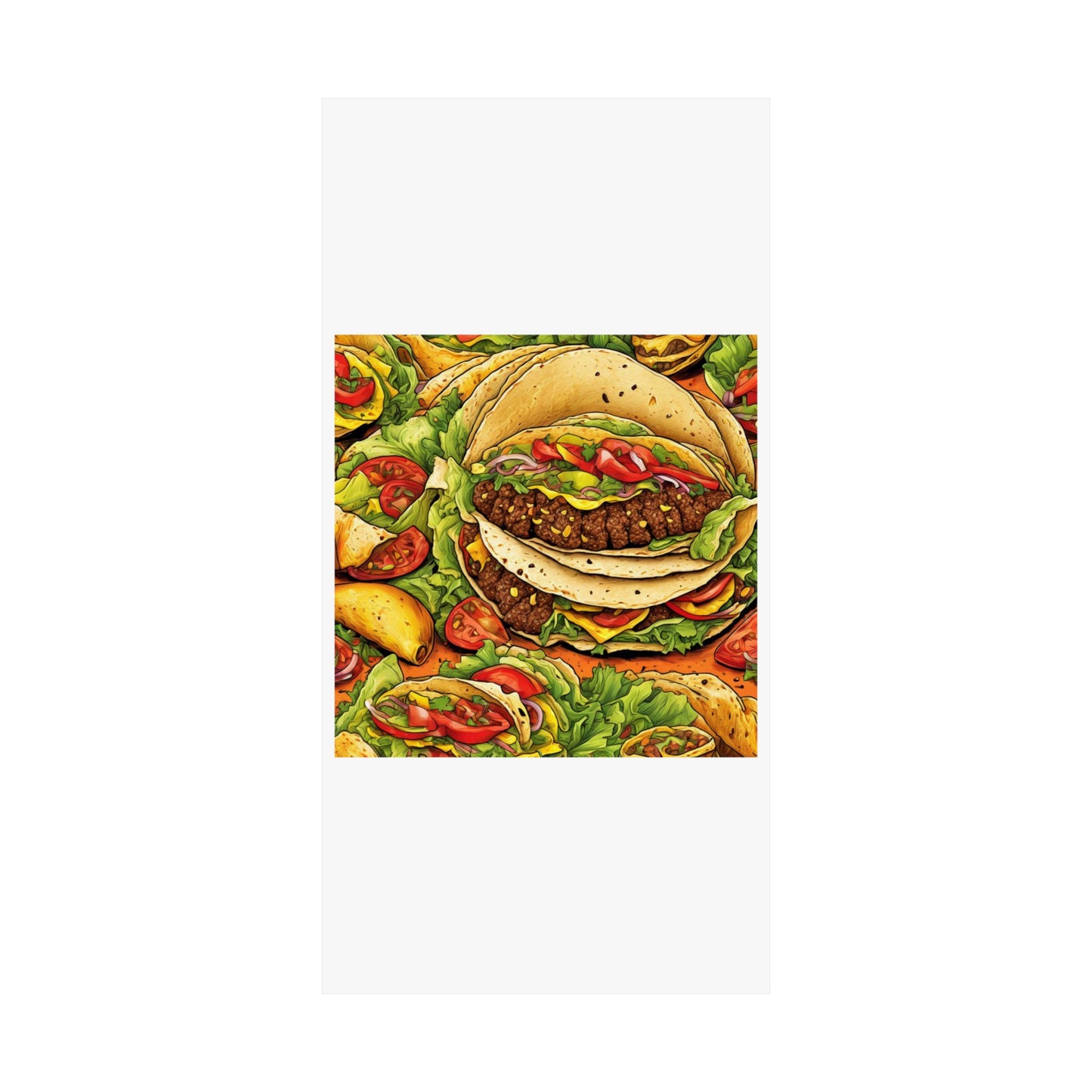 Stacked Taco Fiesta Foodie Gift Art Poster