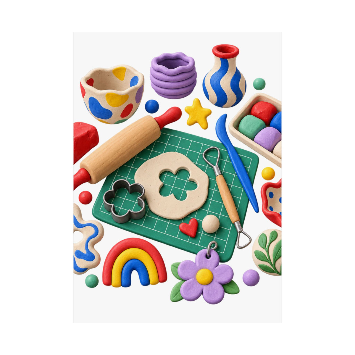 Miniature Clay Sculpting Workshop Poster