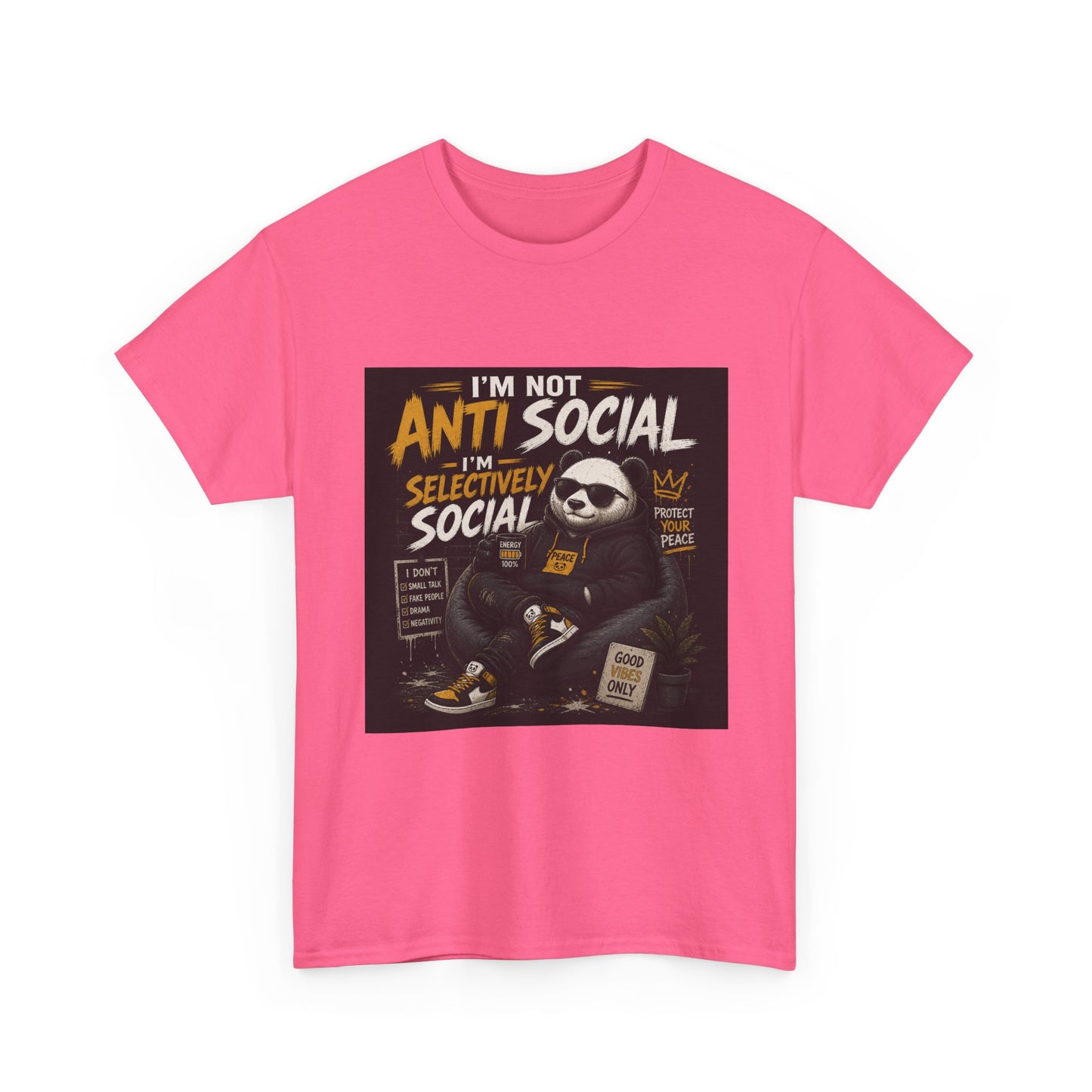 I’m Not Anti Social I’m Selectively Social sloth design Tee | funny introvert shirt