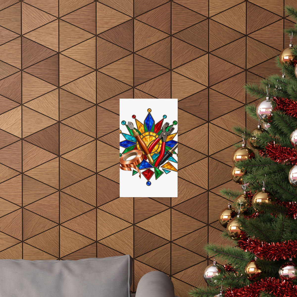 Stained Glass Workshop Tools Poster