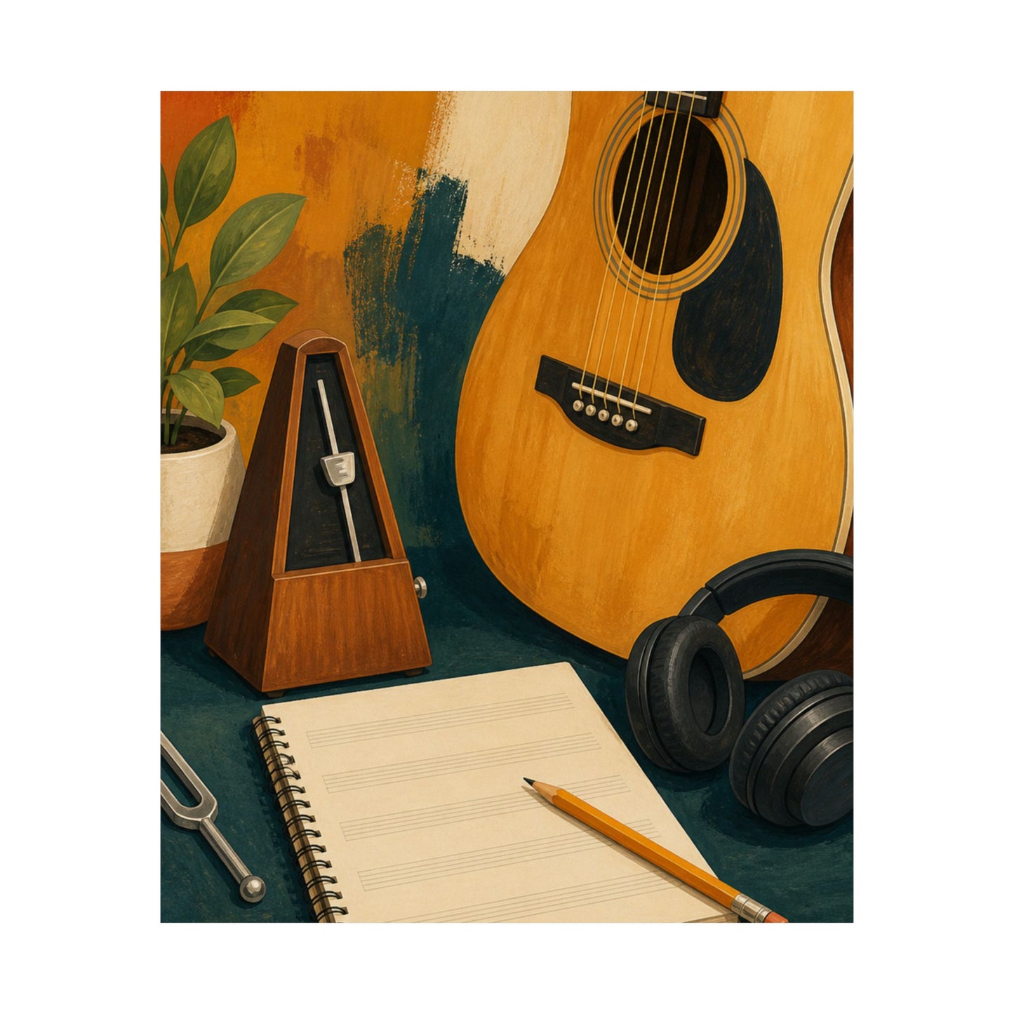 Warm Music Practice Hobby Poster