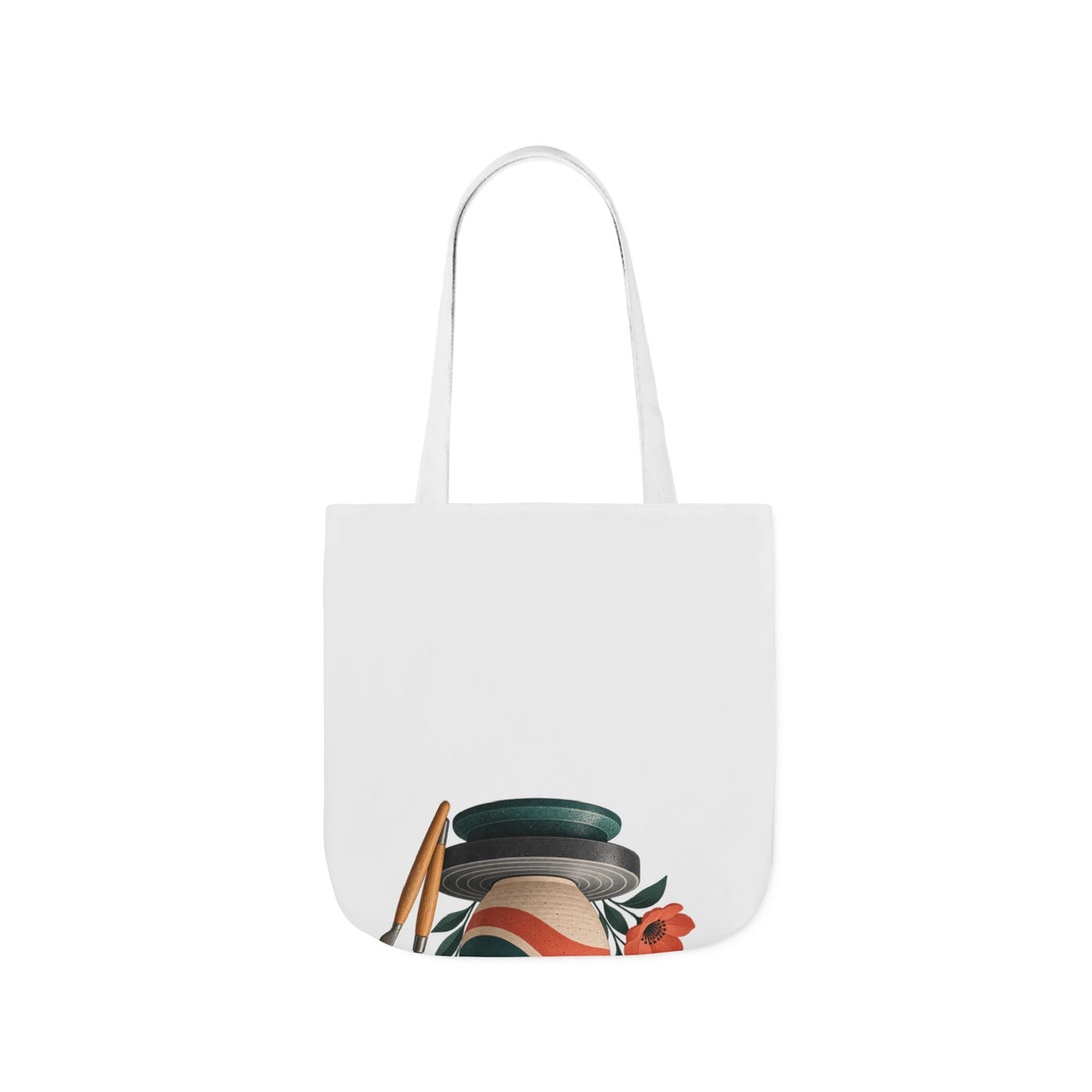 Midcentury Pottery Botanical Art Tote Bag