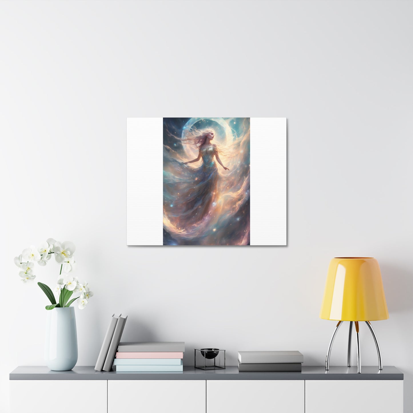 Moonlit Celestial Dancer Fantasy Portrait Canvas