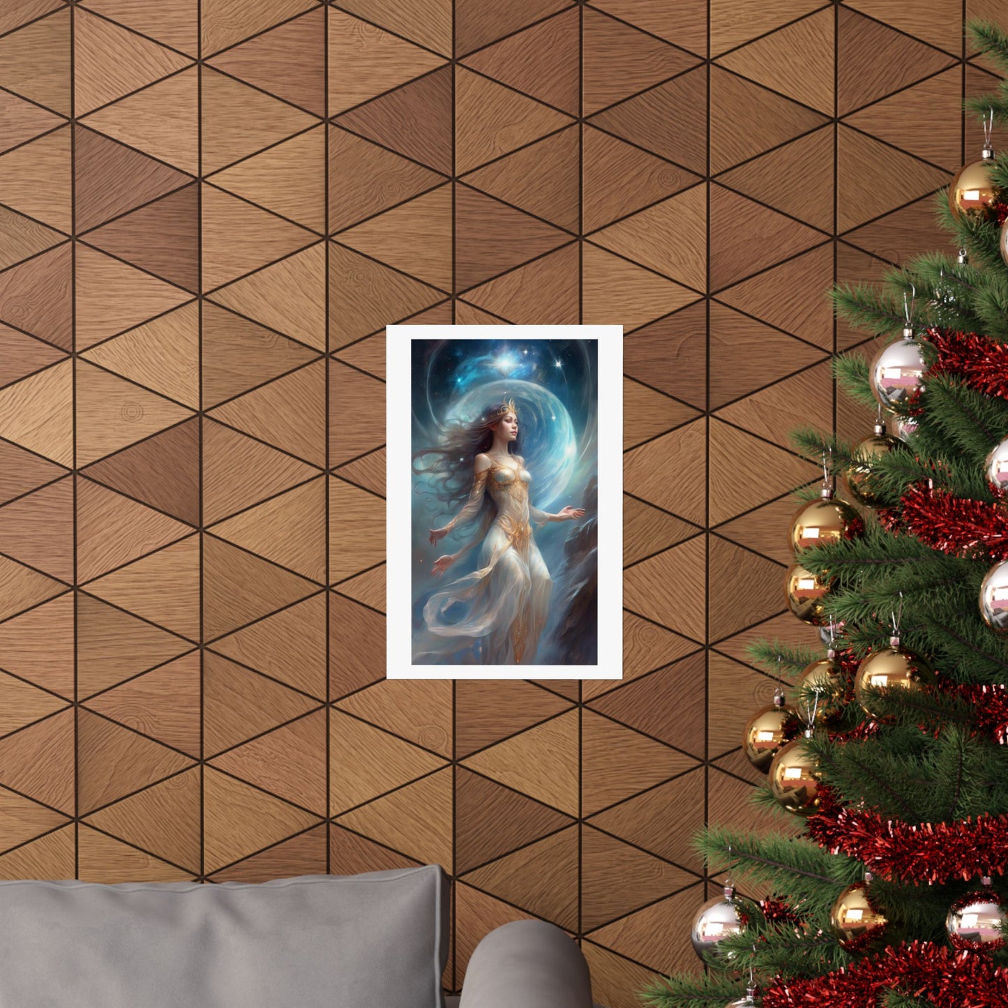 Lunar Celestial Queen Fantasy Portrait Poster