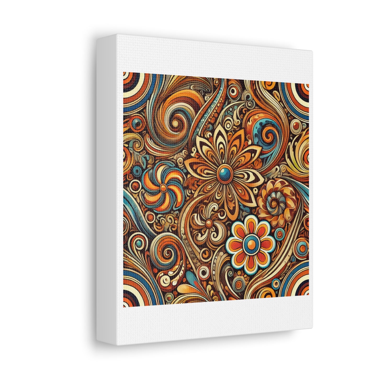 Ornate Abstract Floral Paisley Pattern Canvas