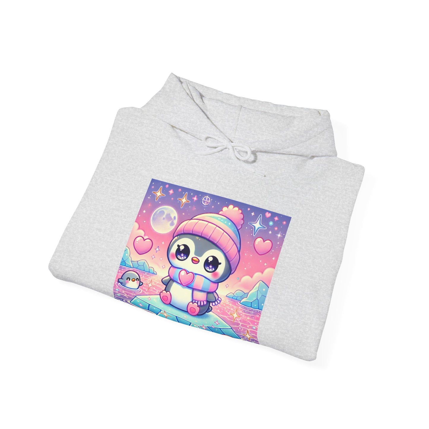 Cute Winter Penguin Ice Floe Kawaii Art Hoodie