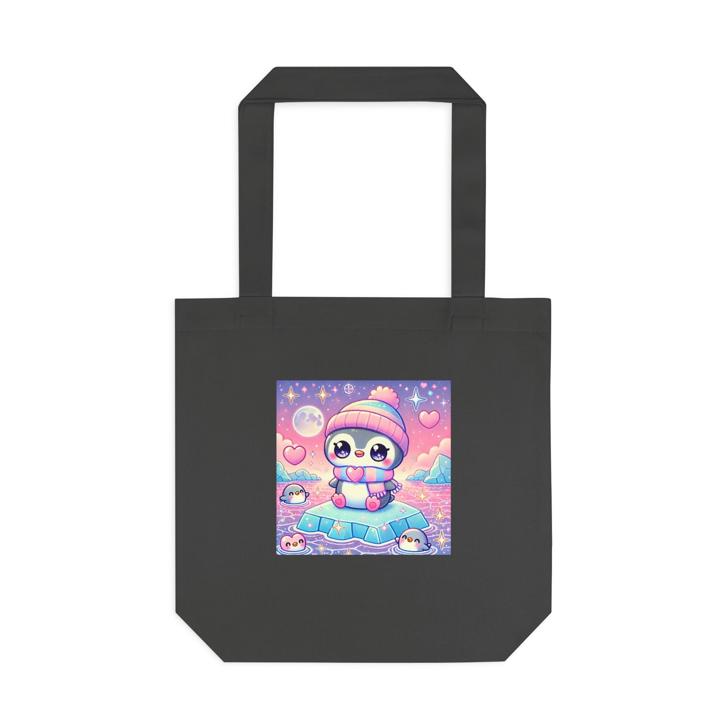Cute Winter Penguin Ice Floe Kawaii Art Tote Bag