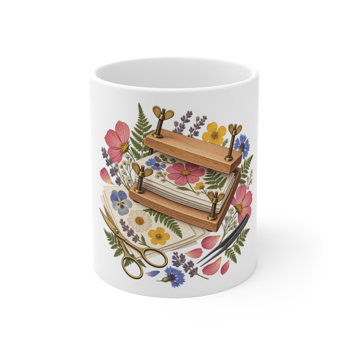 Botanical Flower Press Workshop Mug