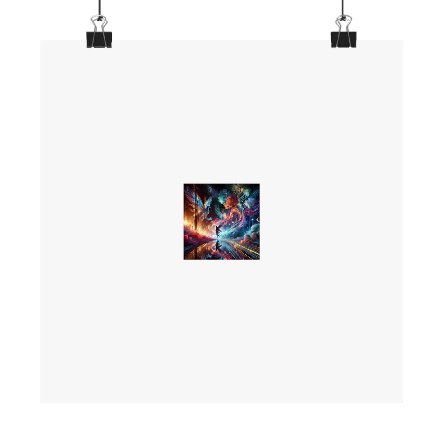 Cosmic Aurora Dancer Dreamscape Celestial Dance Poster