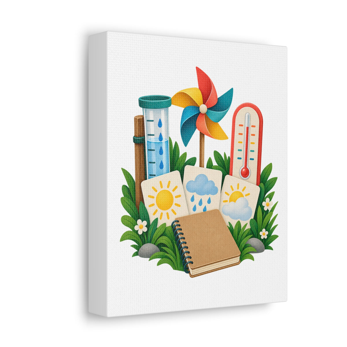 Colorful Backyard Weather Watching Kit Canvas